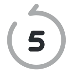 Backward 5 Seconds SVG Icon